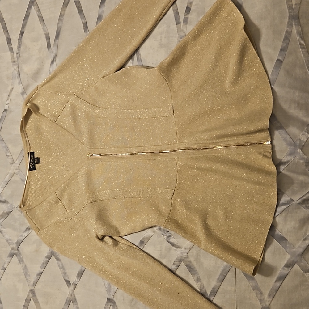Womens sparkly peplum sweater